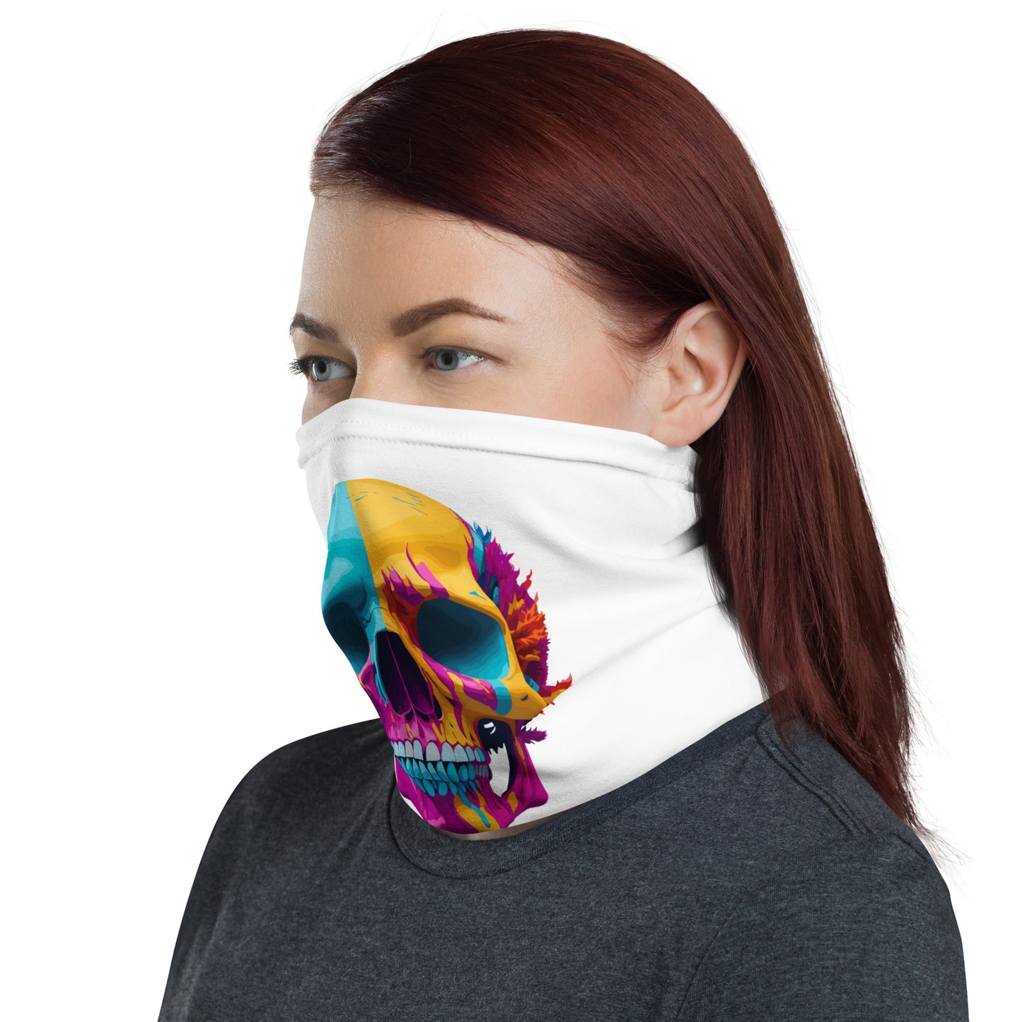 colorful skull gaiter