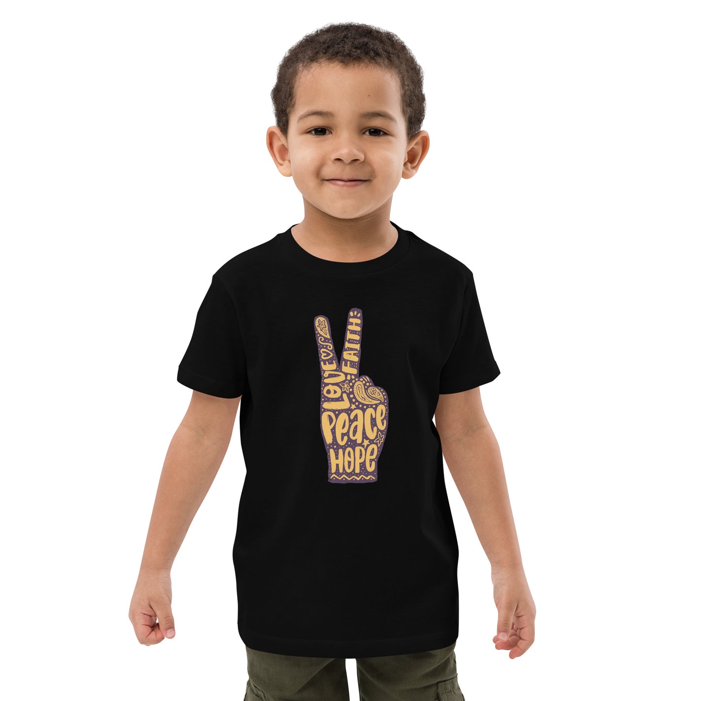 Love, Hope, Faith, Peace Kids TShirt