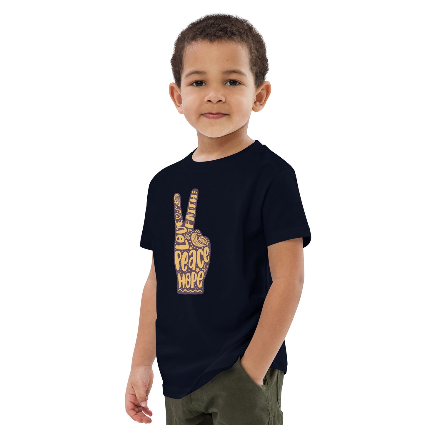 peace sign kids t-shirt