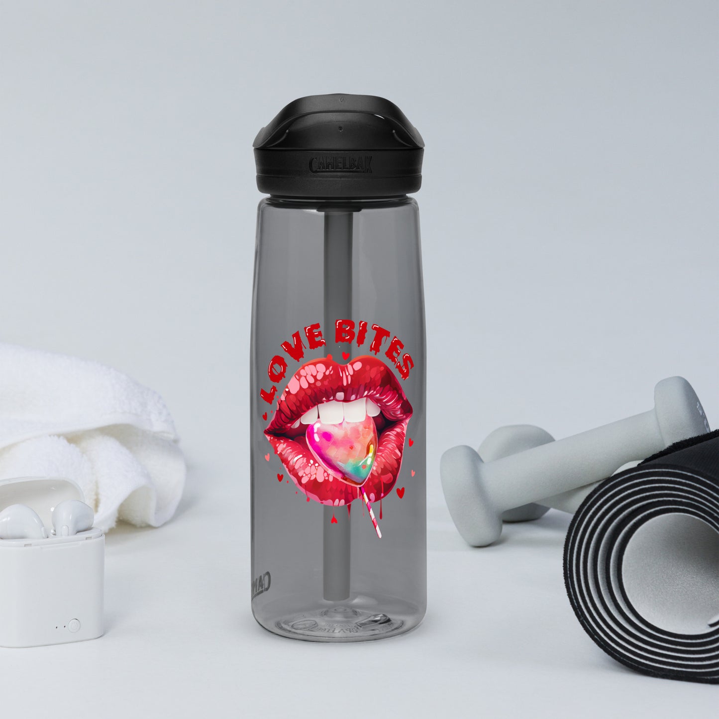 gloss lips Sports Water Bottle