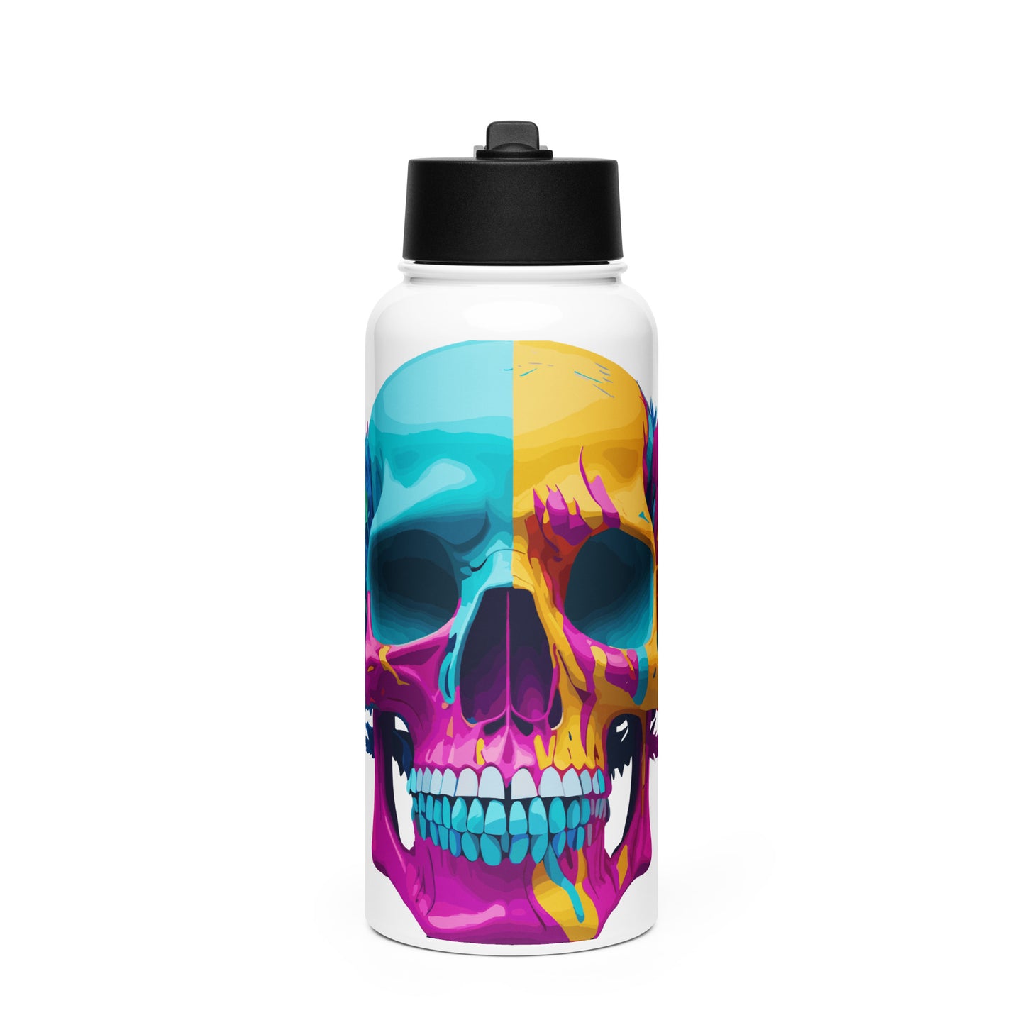 lsd skull water bottle