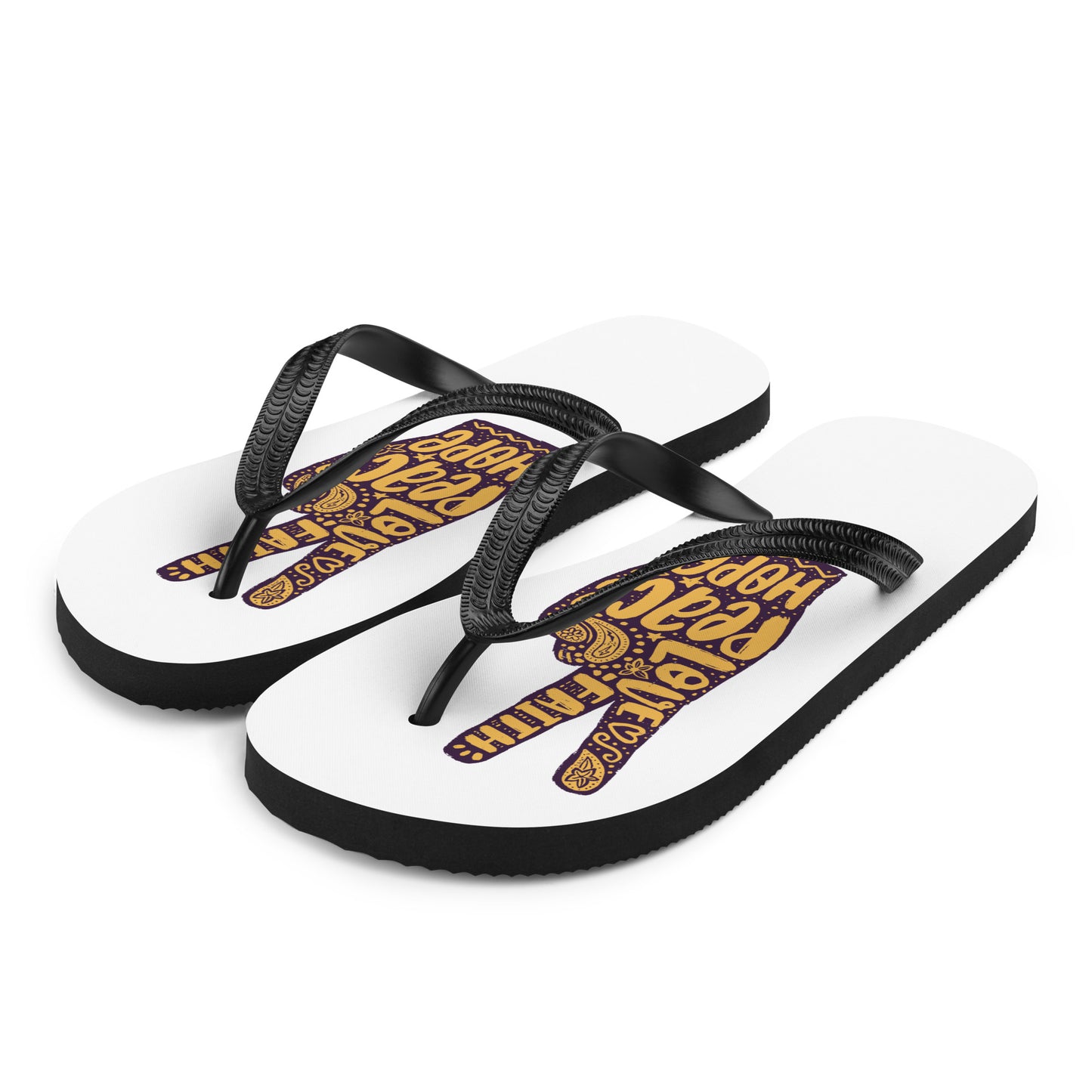 Love, Hope, Faith, Peace sandals