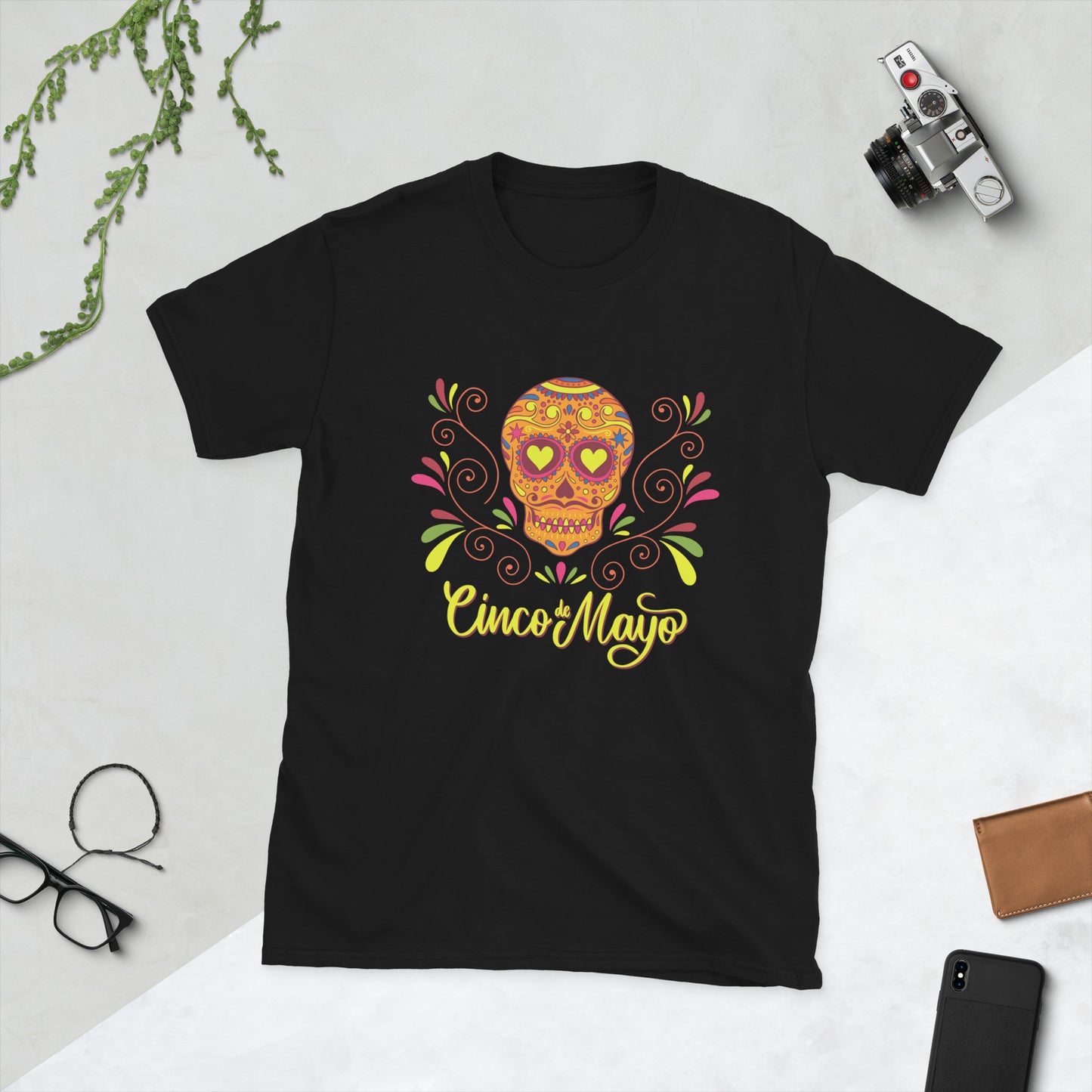 floral Sugar Skull Men's T-Shirt