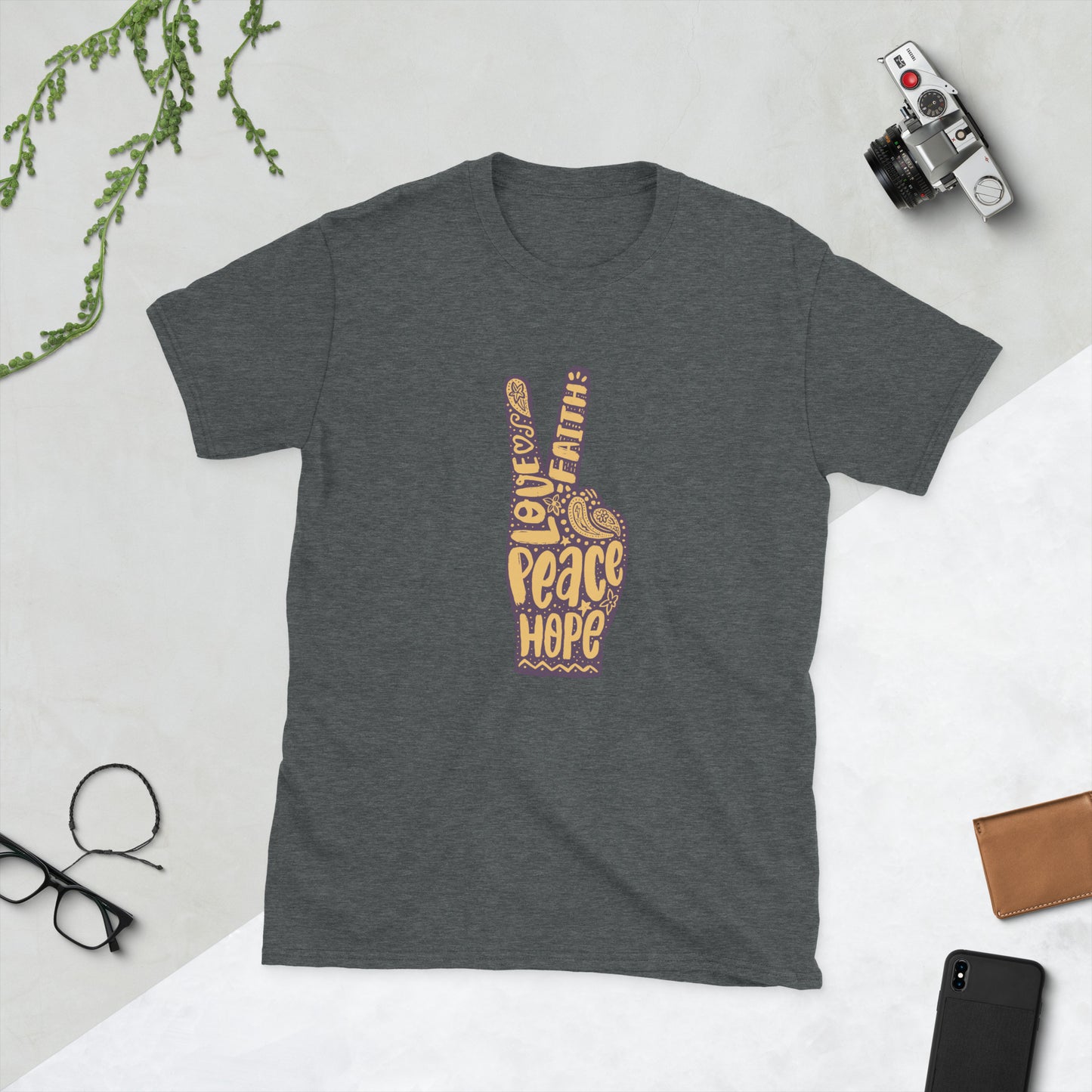 peace sign men's tee shirt