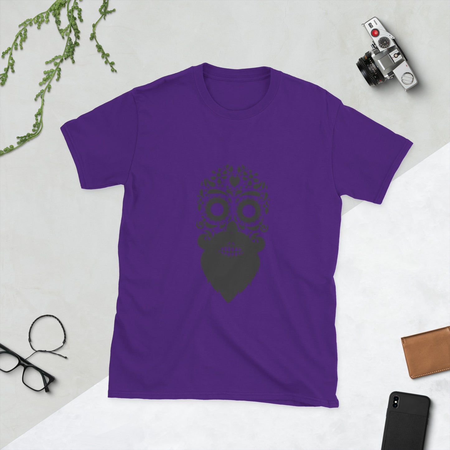 Bearded Sugar Skull Men's Tee Shirt