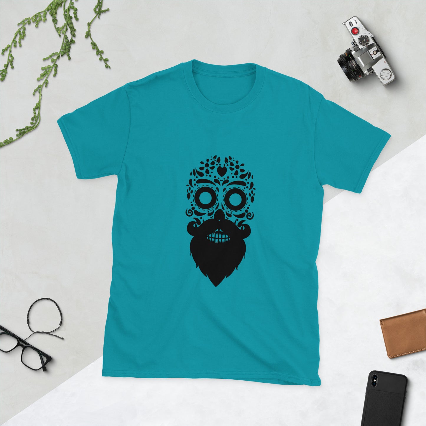 Bearded Sugar Skull Men's T-Shirt