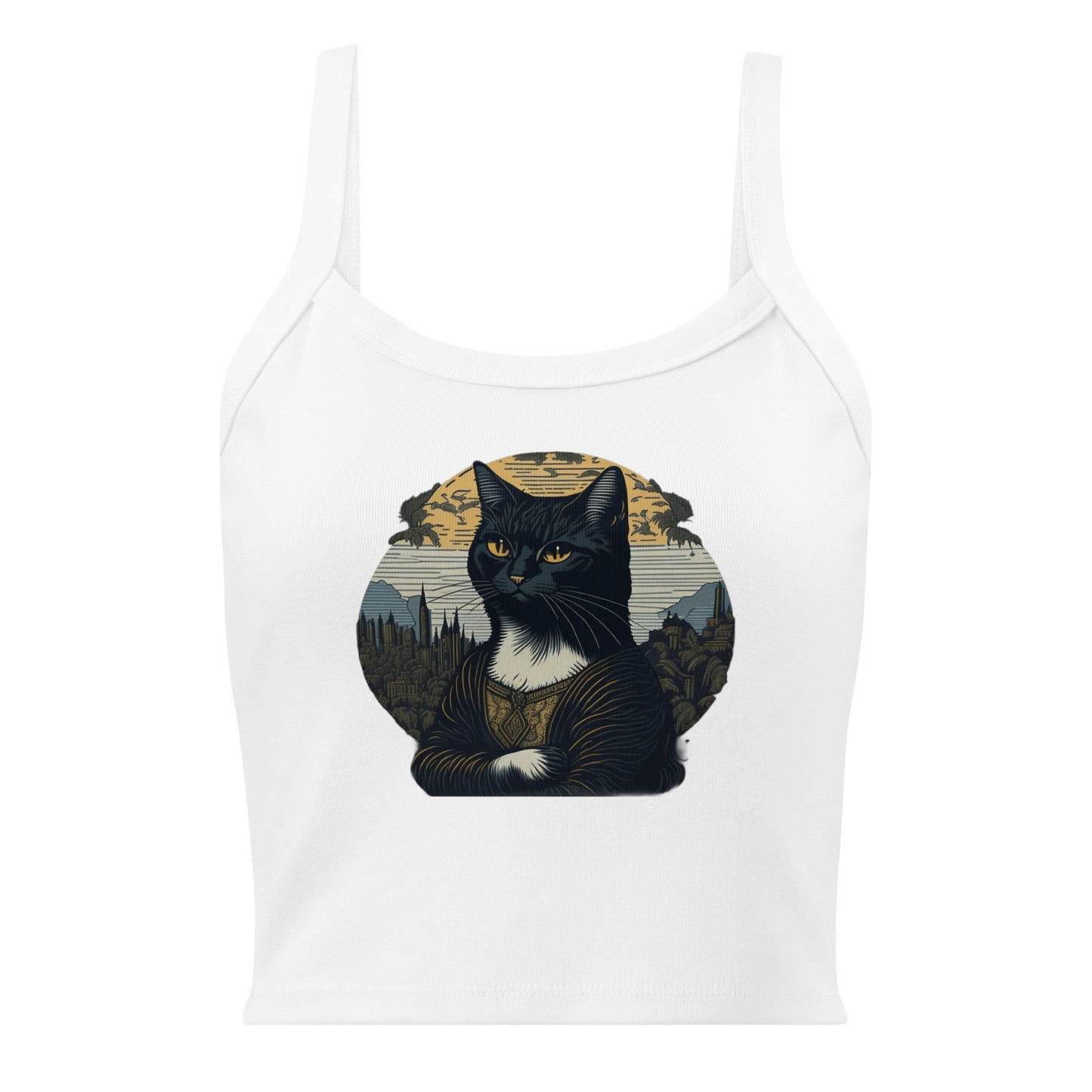 Mona Lisa Cat Ladies Tank Top