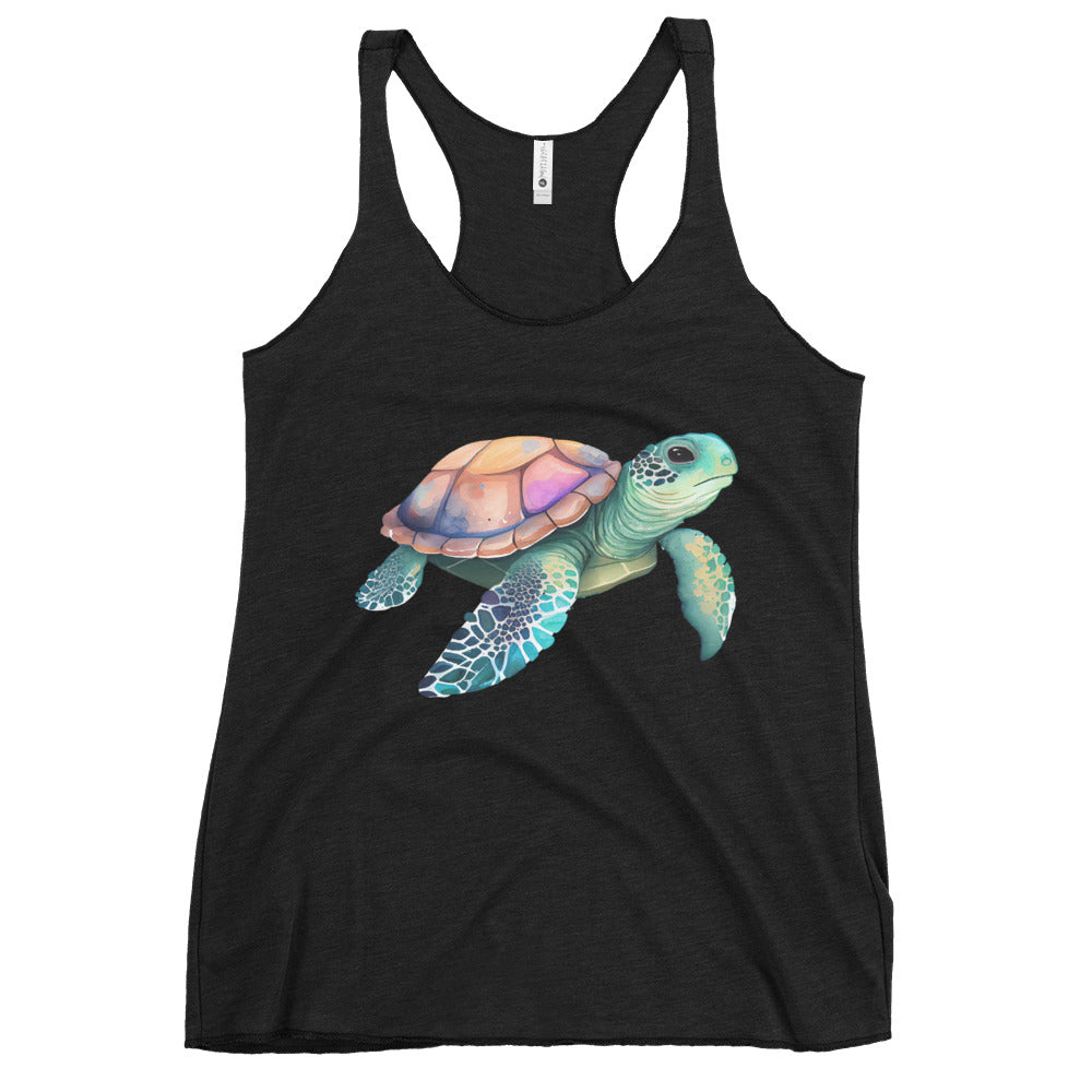 Sea Turtle Ladies Racerback Tank Top