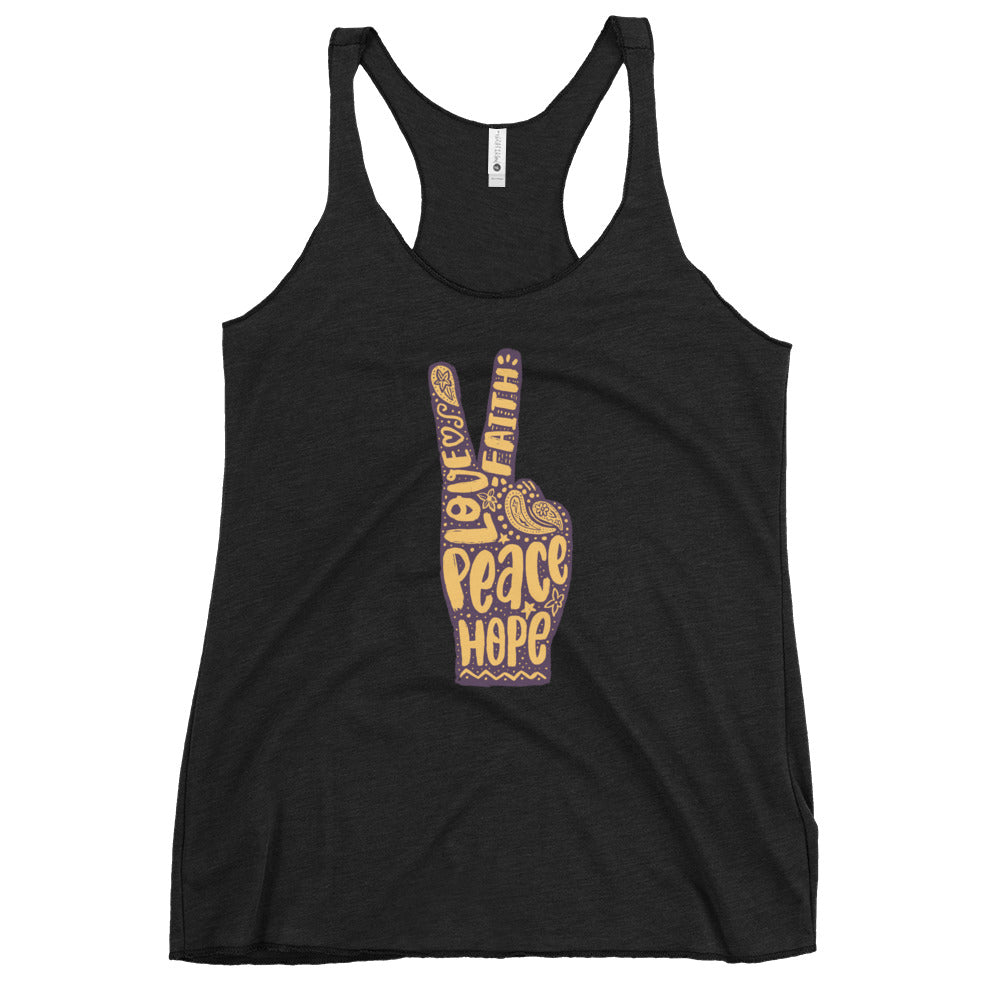 Hand Peace Sign women's Tank Top