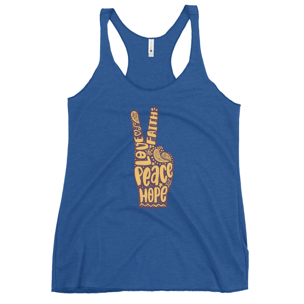 Peace Sign women's Racerback Tank Top