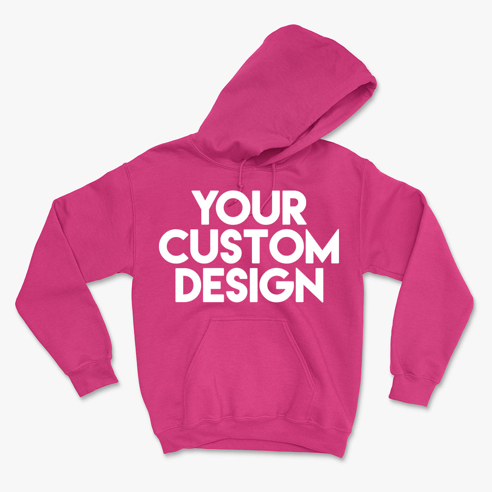 custom pink hooded sweater