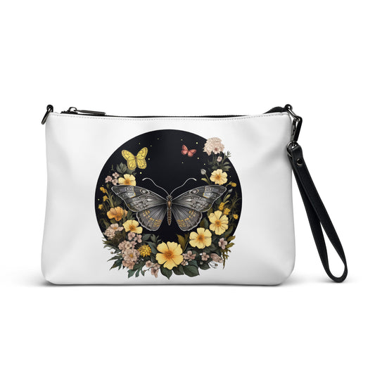 Butterfly & Flowers Crossbody Bag