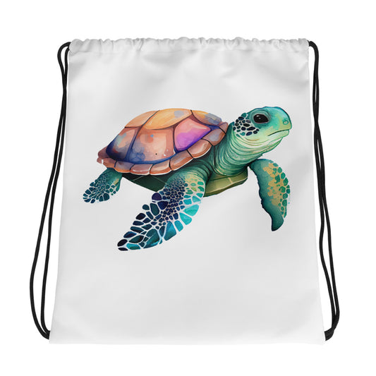 Sea Turtle Drawstring Bag