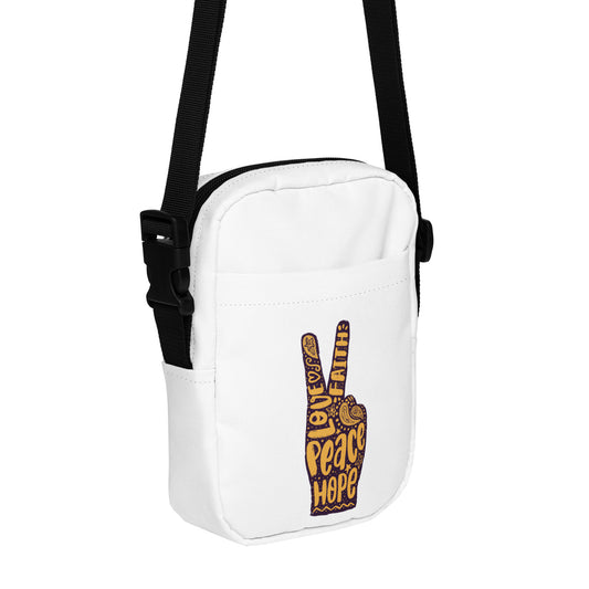 Love, Faith, Hope, Peace Crossbody Bag