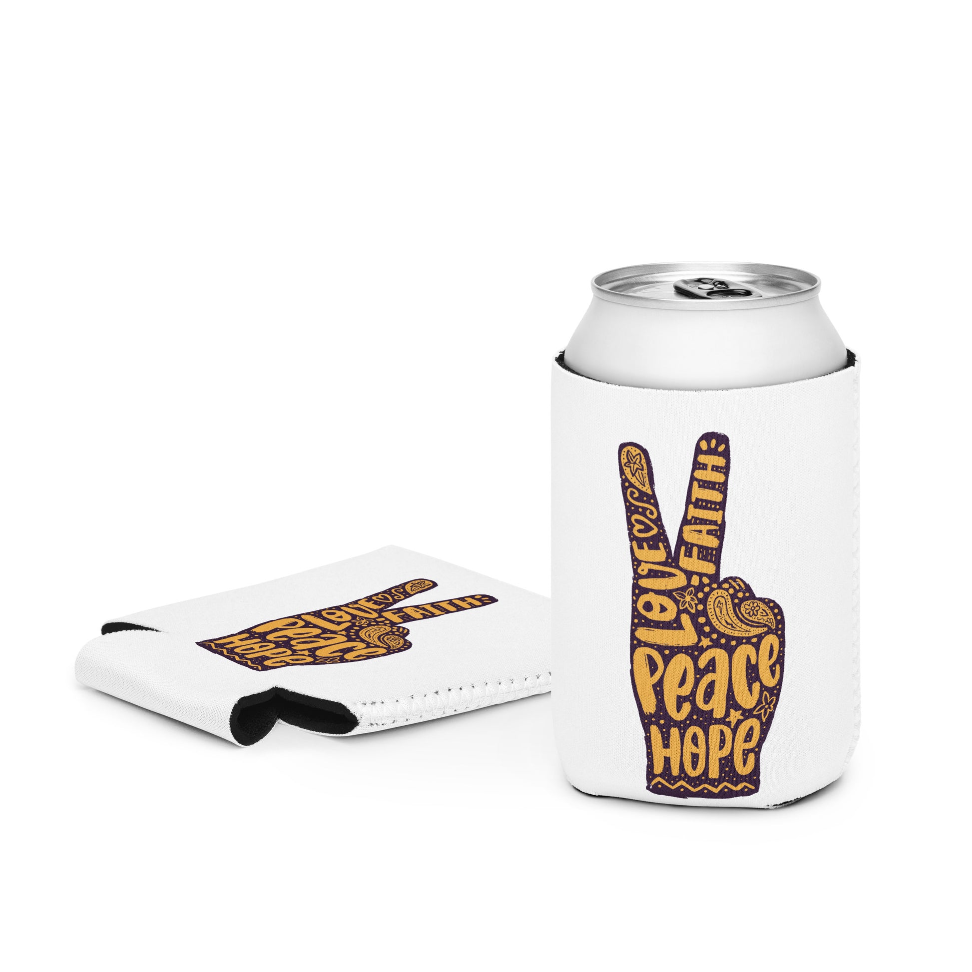 Hand Peace Sign Can Cooler