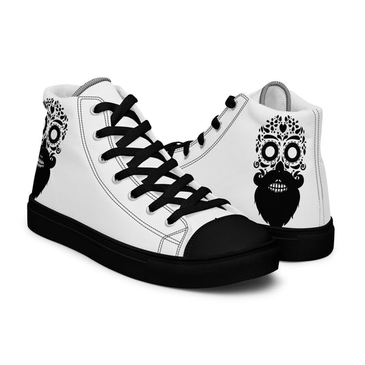 Bearded Sugar Skull Men’s High Top Shoes
