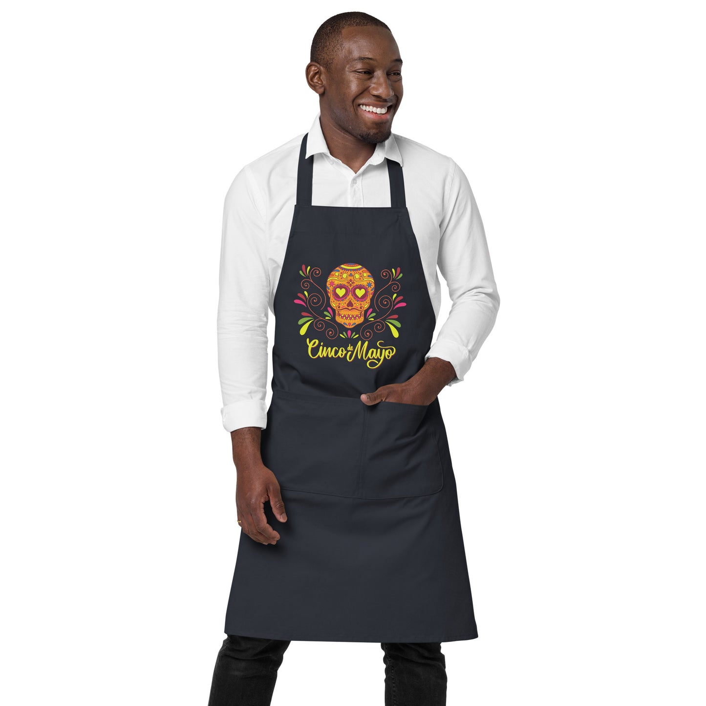 Cinco De Mayo floral Skull Apron