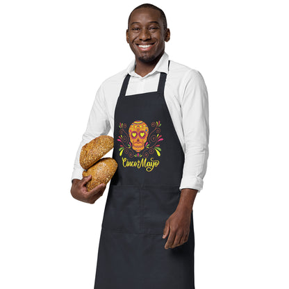 floral skull apron