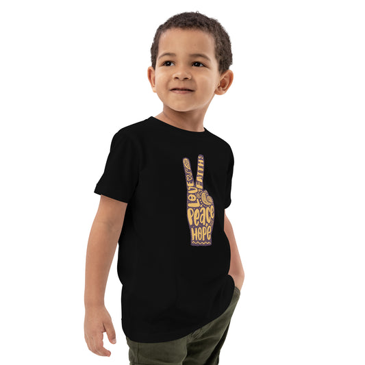 Love, Hope, Faith, Peace Kids T-Shirt