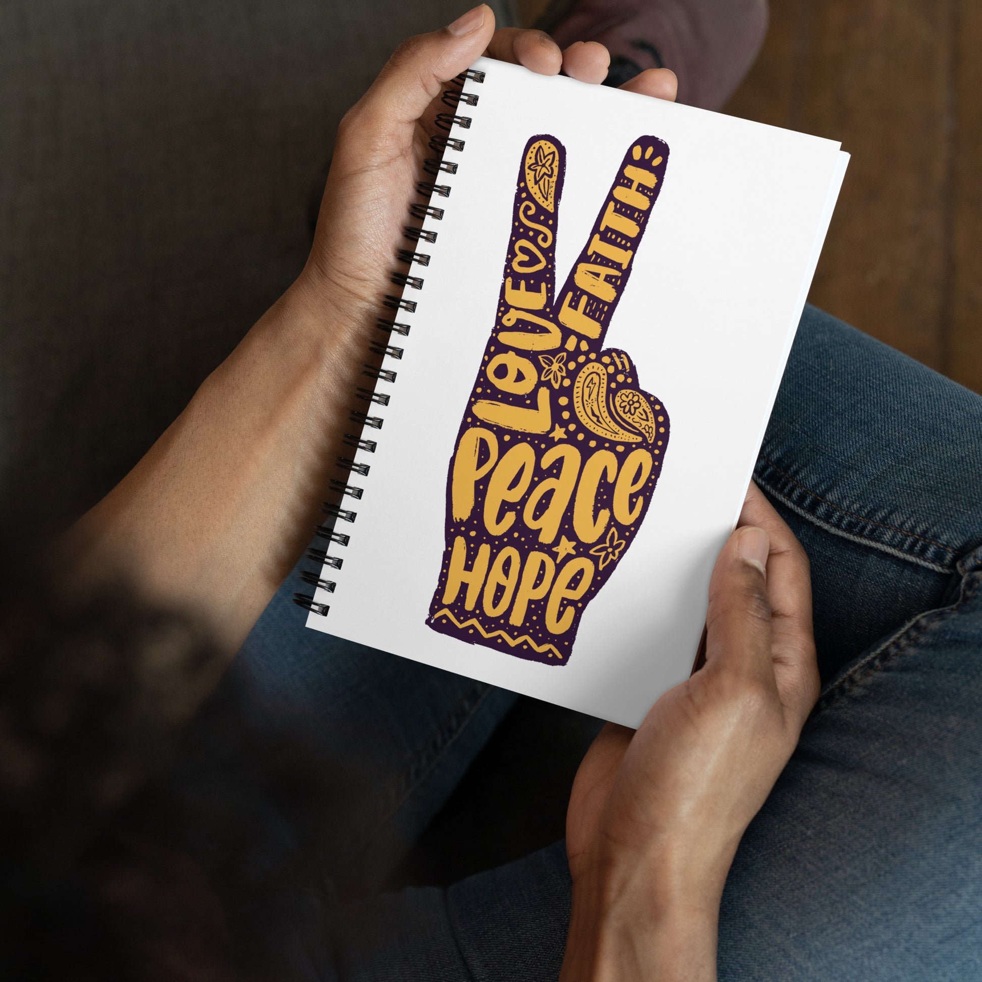 Love, Hope, Faith Spiral Notebook