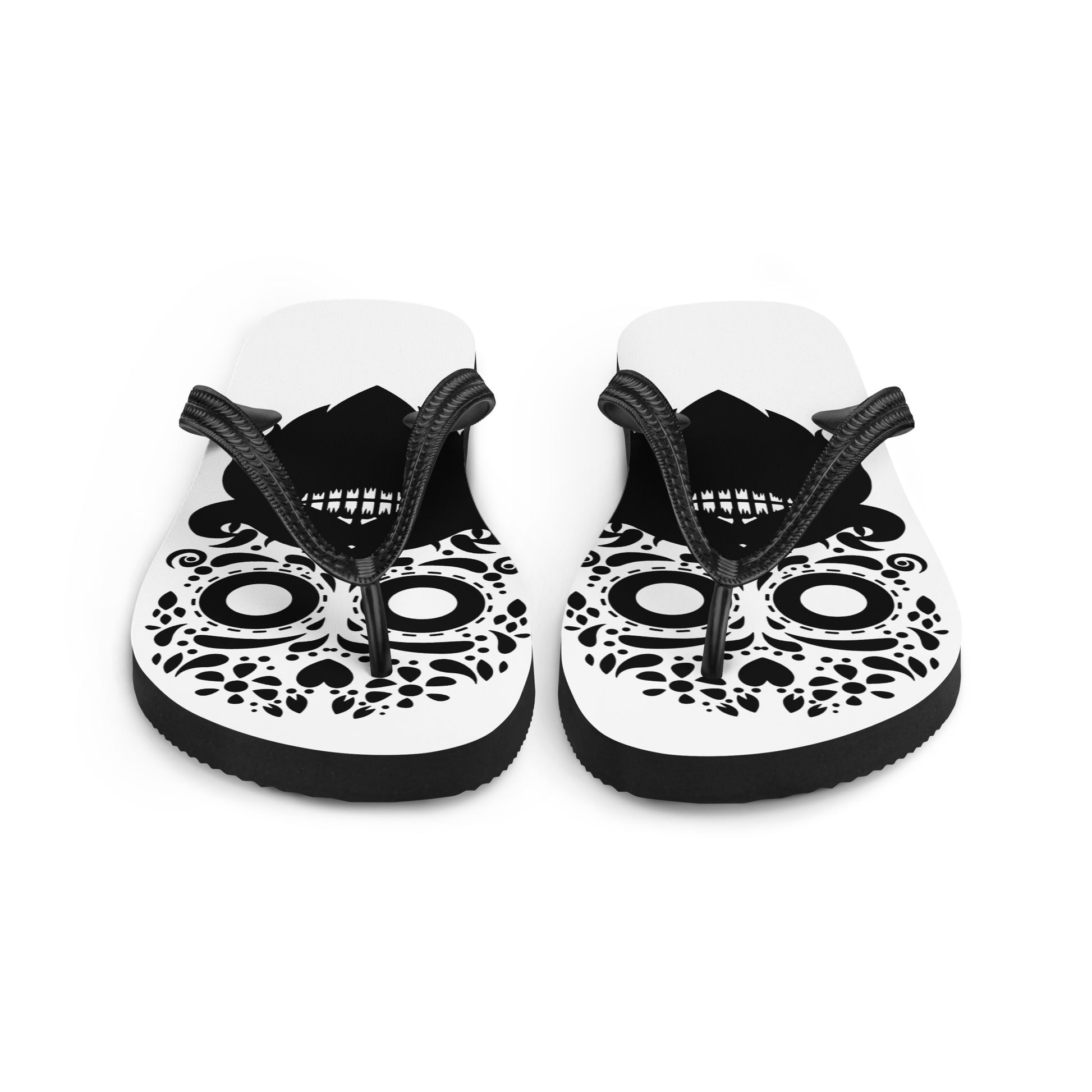 Beard Sugar Skull Flip-Flops