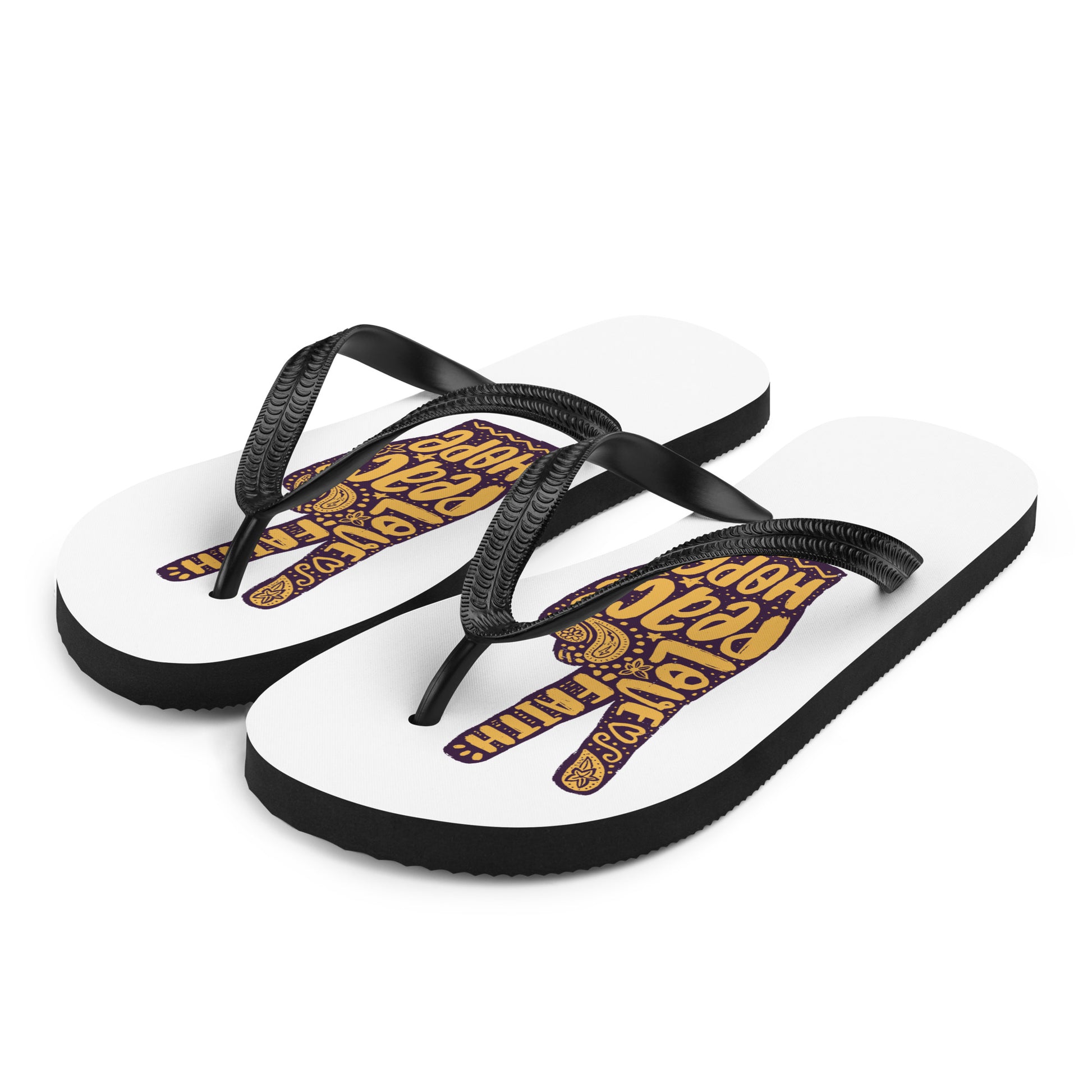 Love, Hope, Faith, Peace sandals