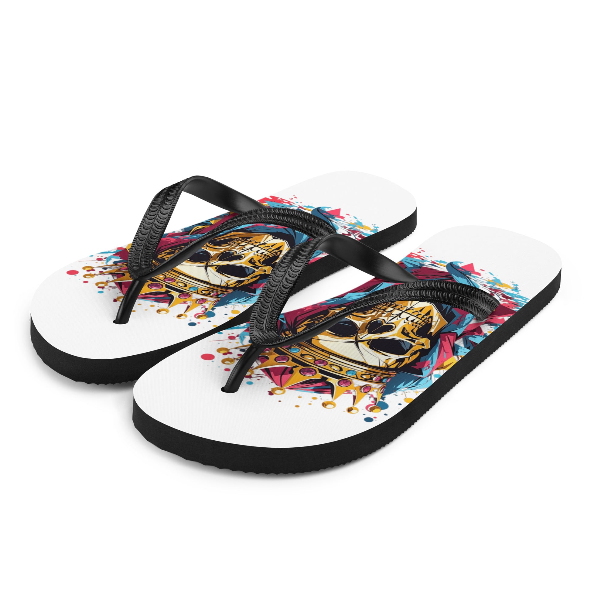 Skull & Crown Flip-Flops