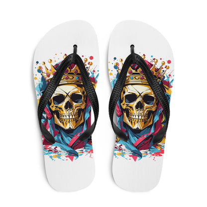 Skull & Crown Flip-Flops