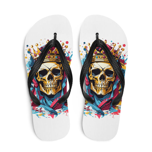 Skull & Crown Flip-Flops