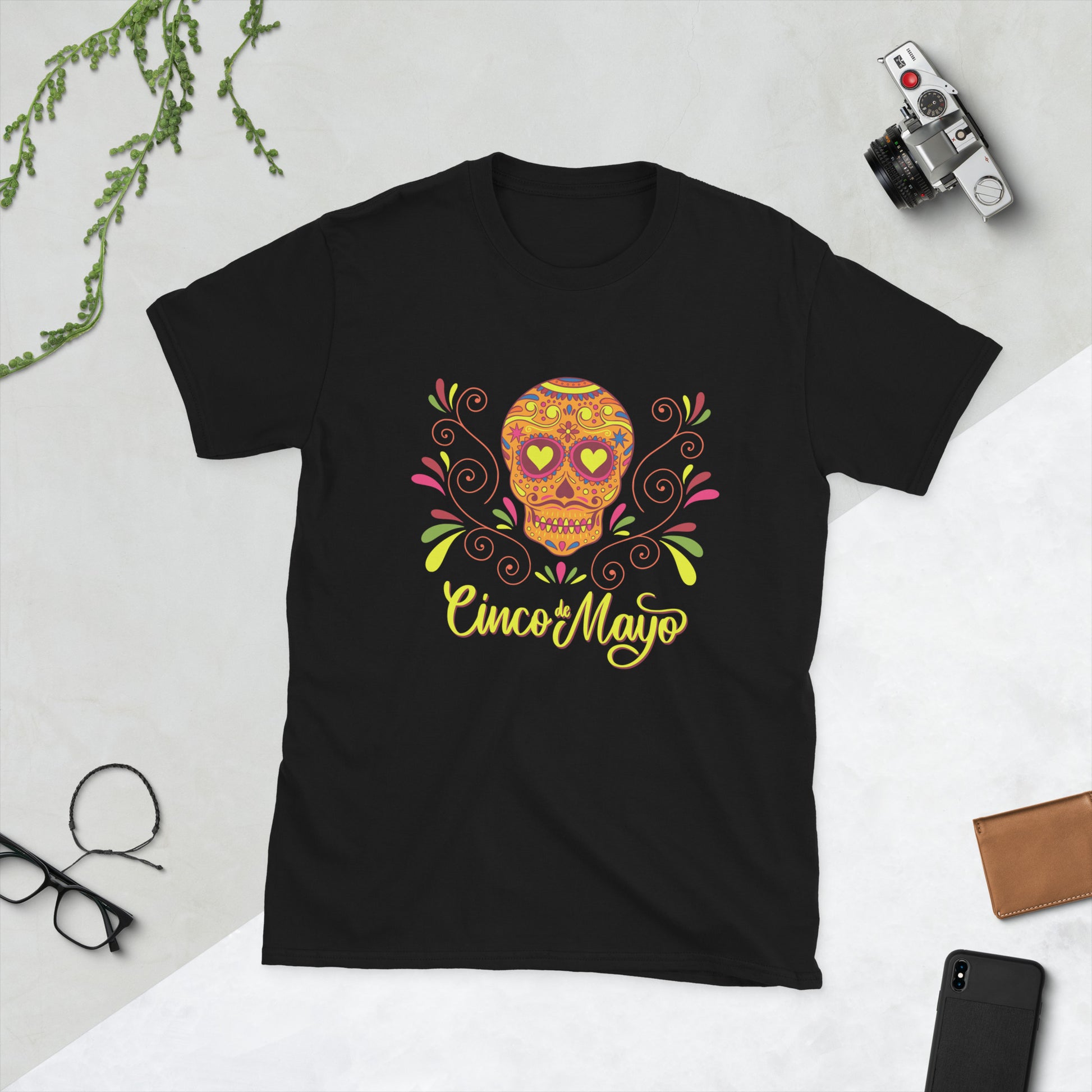 floral Sugar Skull Men's T-Shirt