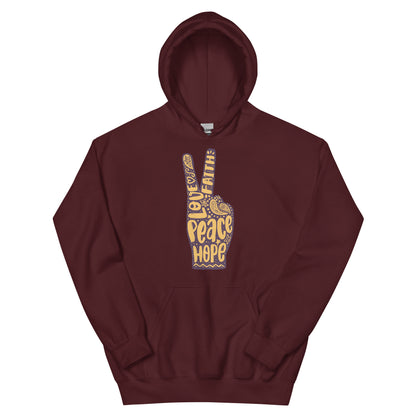 peace sign men's hoodie