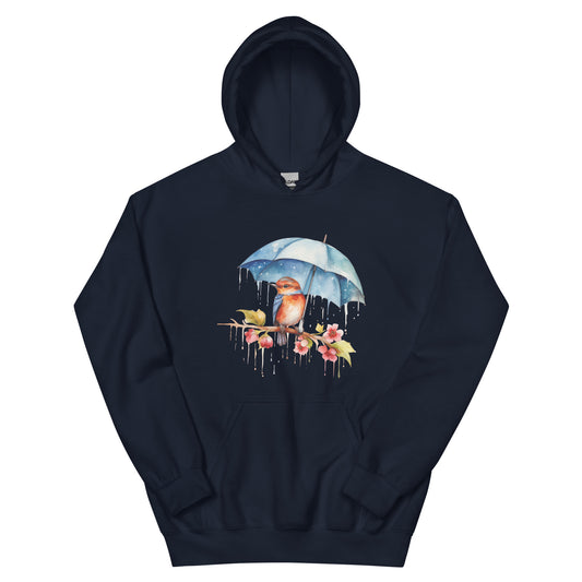 Baby Bird with an Umbrella Ladies Hoodie