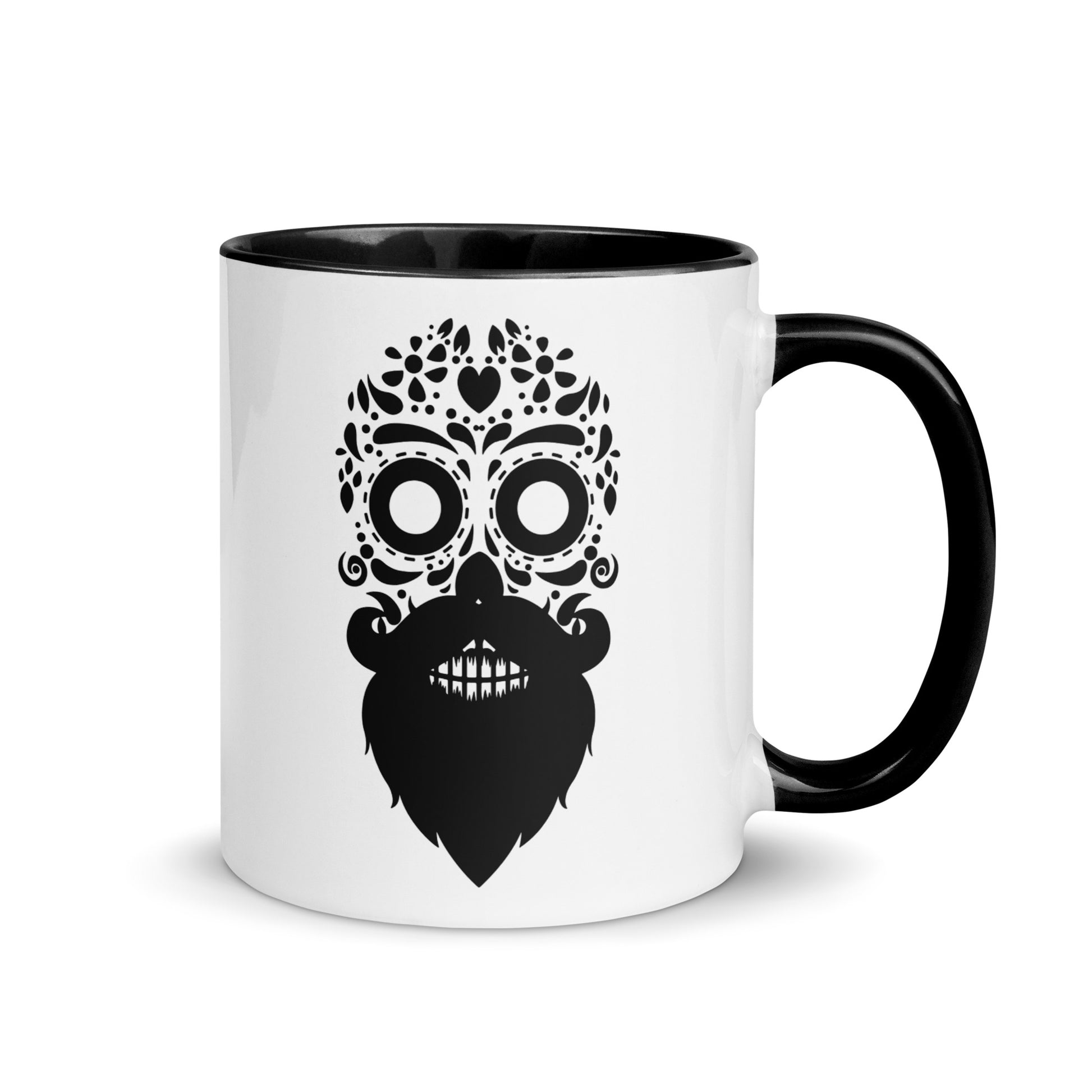 Beard Skull Coffee Mug with Color Inside