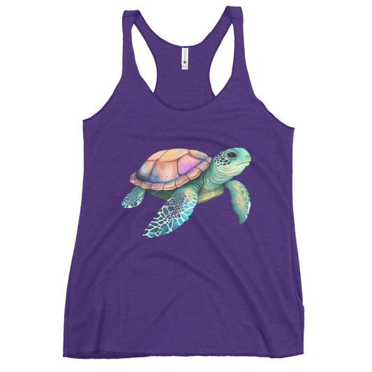 Sea Turtle Bliss Ladies Racerback Tank Top