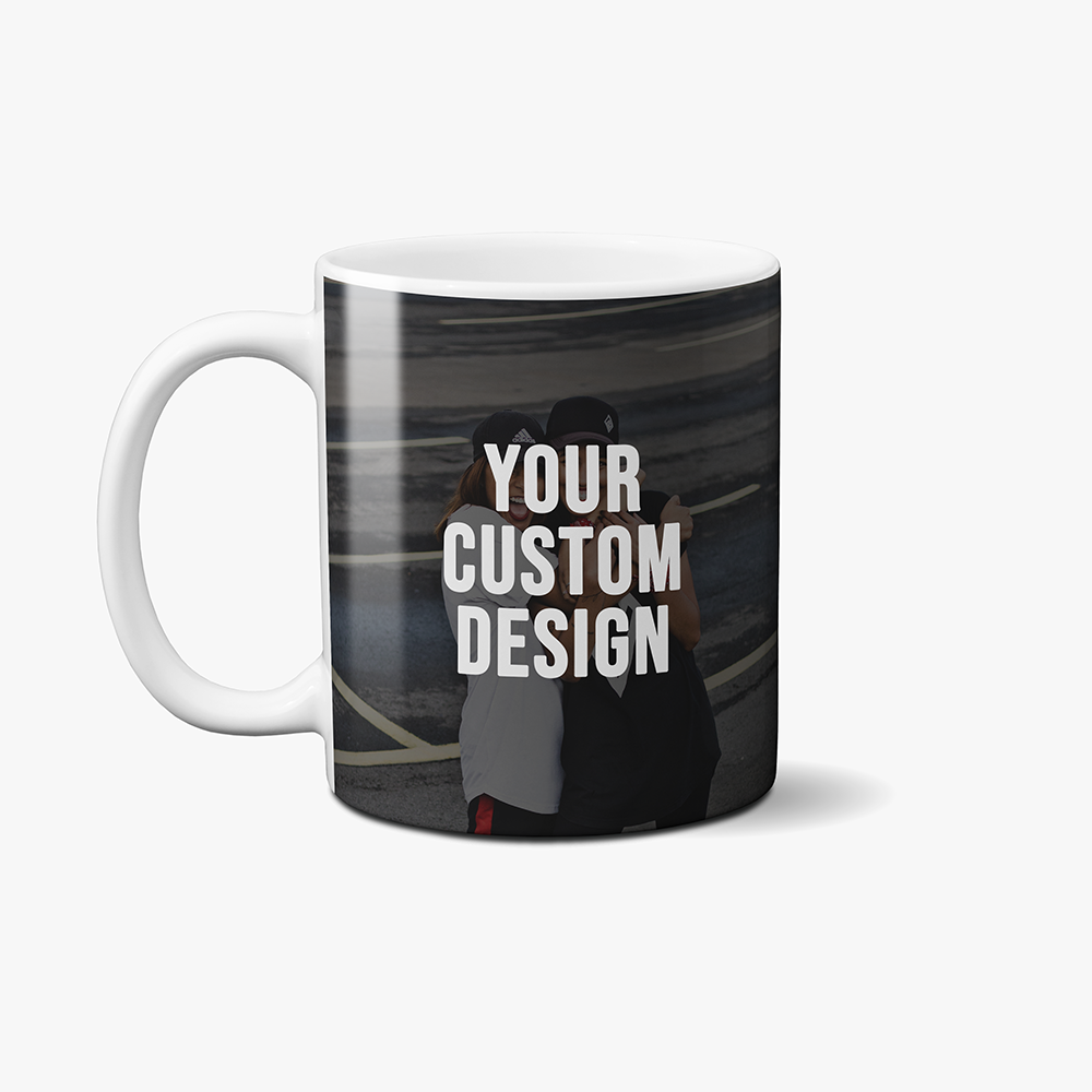 custom printed white coffee mug