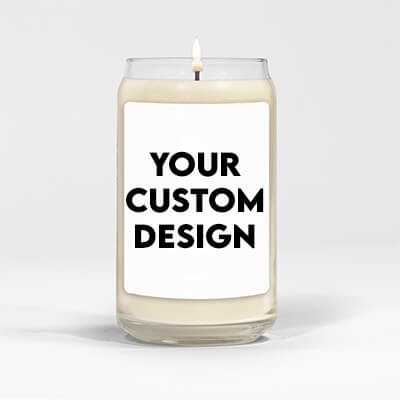 custom printed large candle